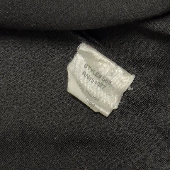 Cabi Black Button-Up Cardigan Jacket With Faux Leather Trim & Gold Buttons - Picture 8 of 8